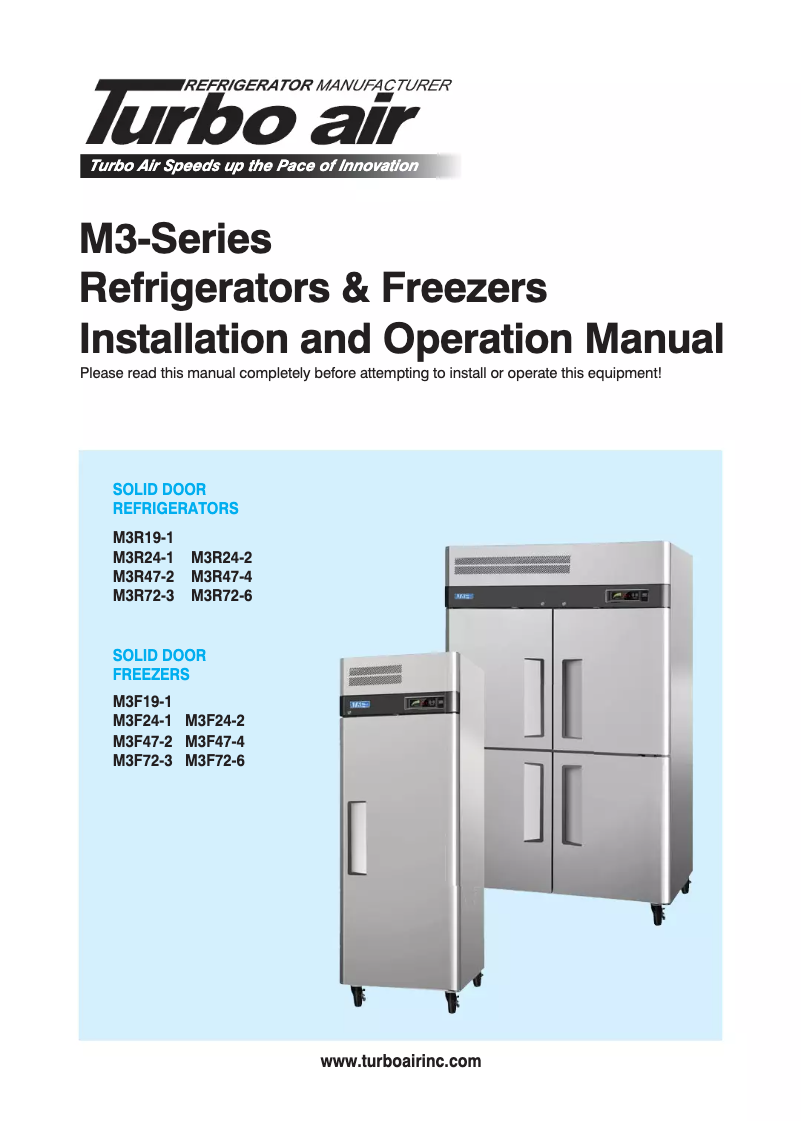 First page image of the manual for M3F19-1