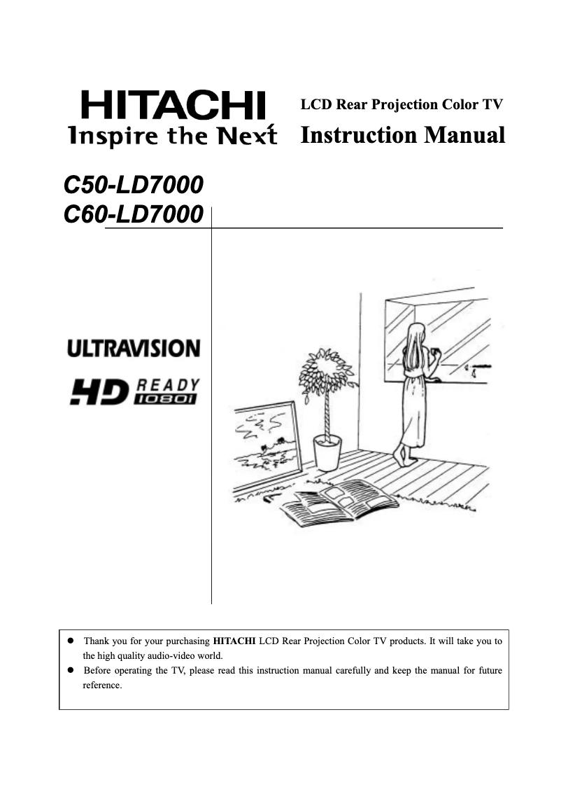 Page 1 of the manual User Manual Hitachi C50-LD7000