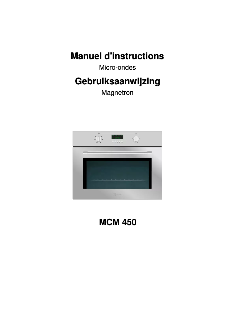 Page 1 of the manual User Manual M-System MCM 450