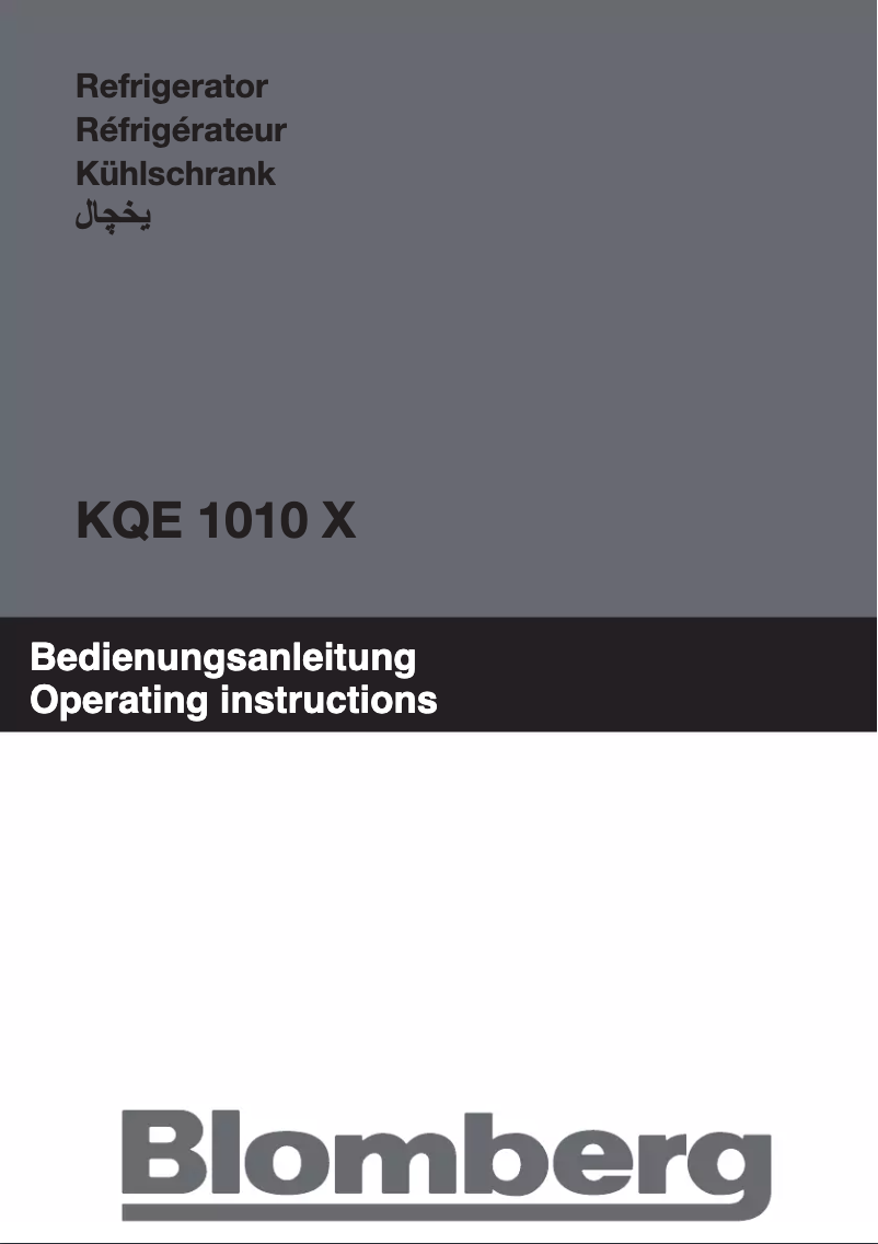 First page image of the manual for KQE 1010 X