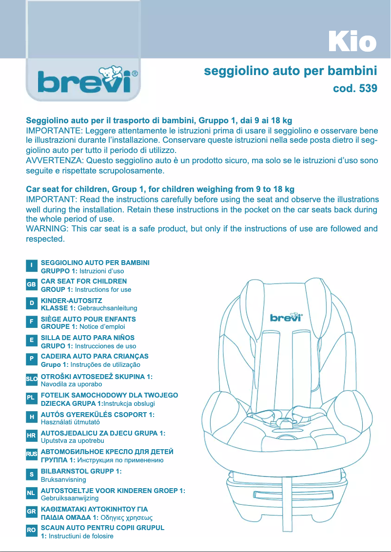 Page 1 of the manual User Manual Brevi Kio