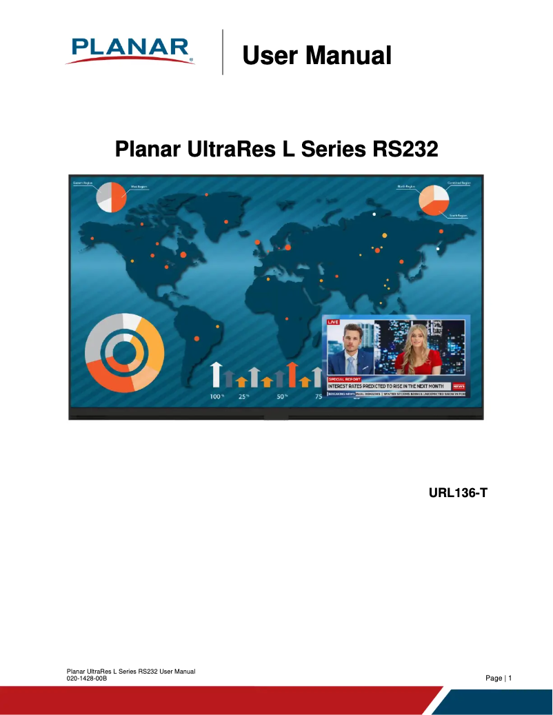 Page 1 of the manual User Manual Planar UltraRes L RS232