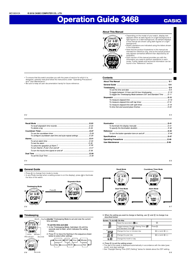 First page image of the manual for Collection WS-1000H-3AVEF