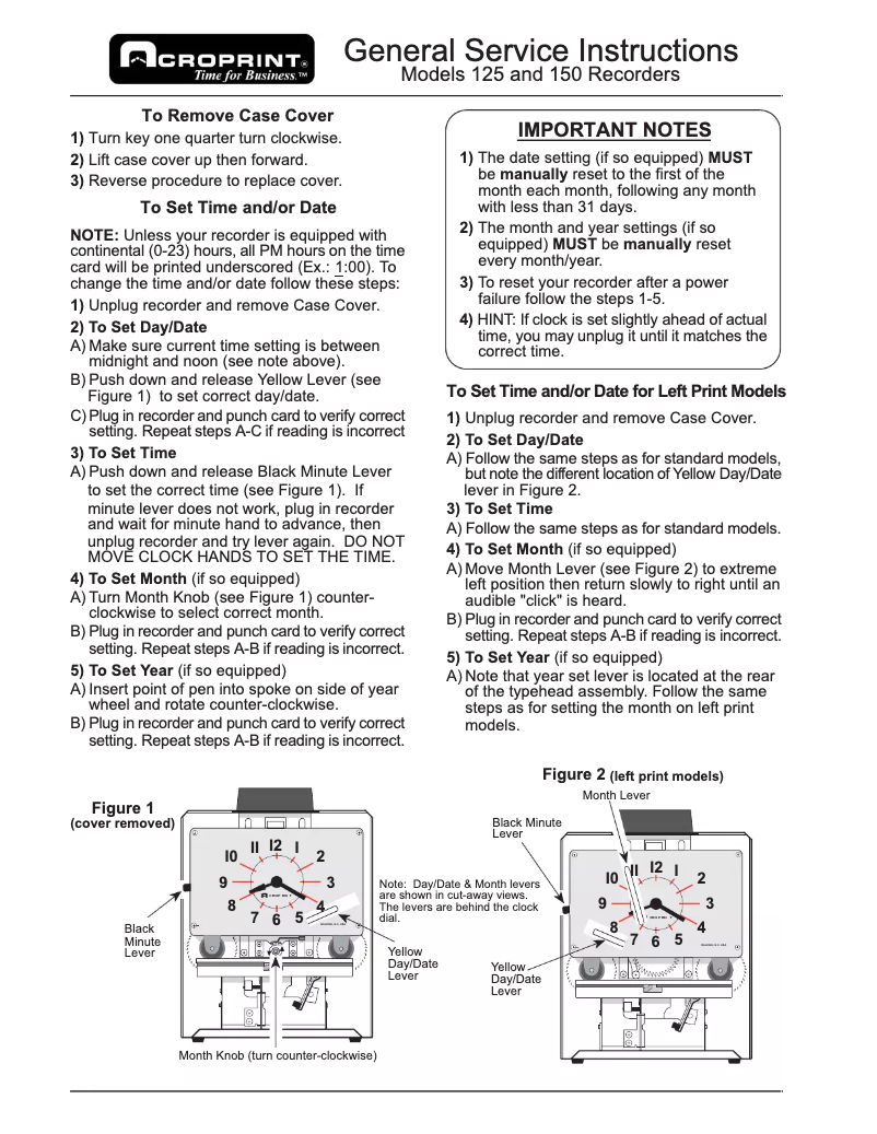 Page 1 of the manual User Manual Acroprint 150AR3