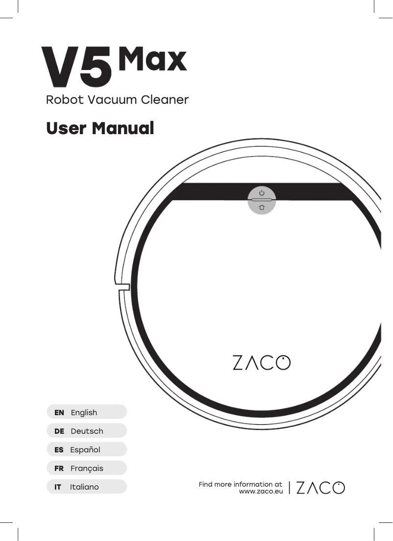 First page image of the manual for V5 Max