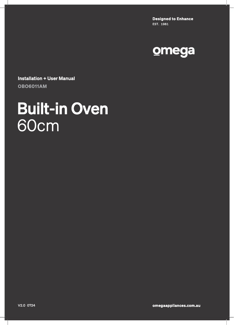 First page image of the manual for OBO6011AM