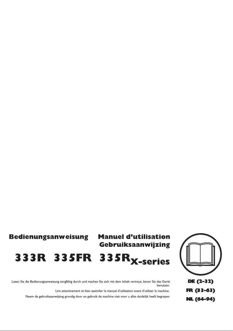 First page image of the manual for 335FR