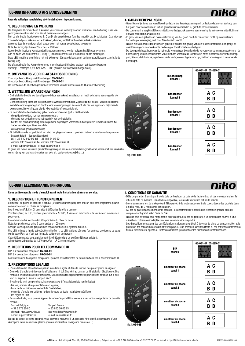 First page image of the manual for 05-088