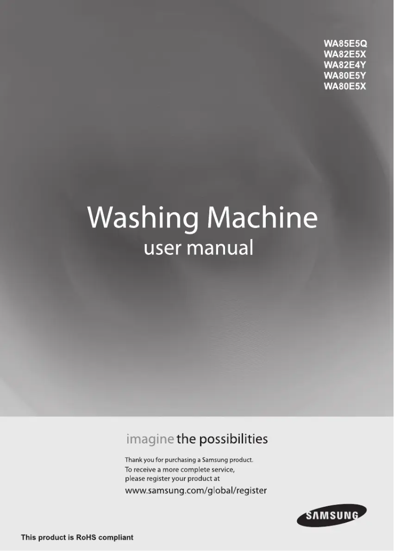 Page 1 of the manual User Manual Samsung WA80E5XEC