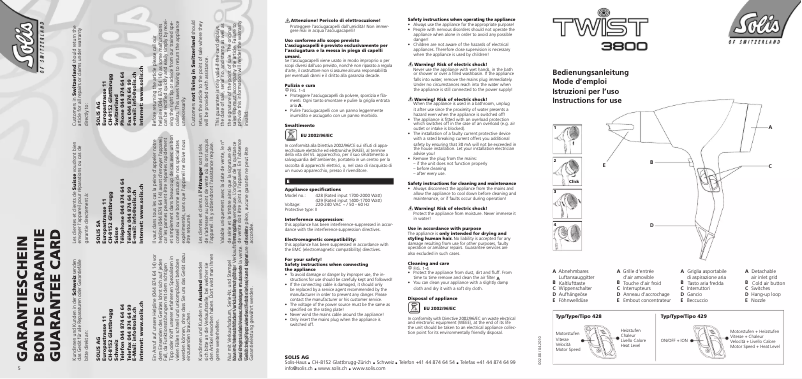 Page 1 of the manual User Manual Solis Twist 3800 Superlight