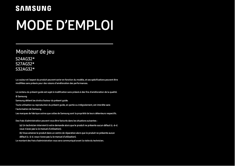 Page 1 of the manual User Manual Samsung SyncMaster S24AG320NM