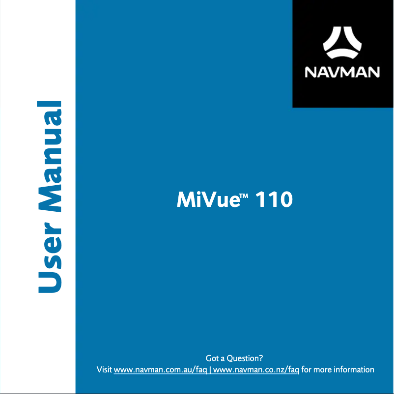 First page image of the manual for MiVue 110