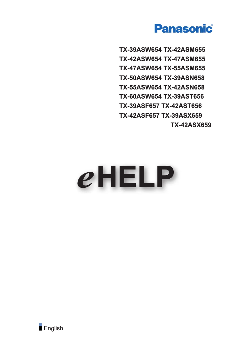 Page 1 of the manual User Manual Panasonic TX-39ASX659