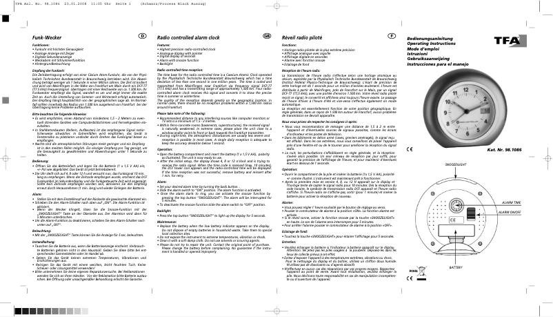 First page image of the manual for 98.1086.06