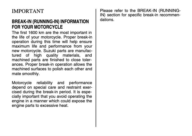 Page 1 of the manual User Manual Suzuki NEX FI (2012)