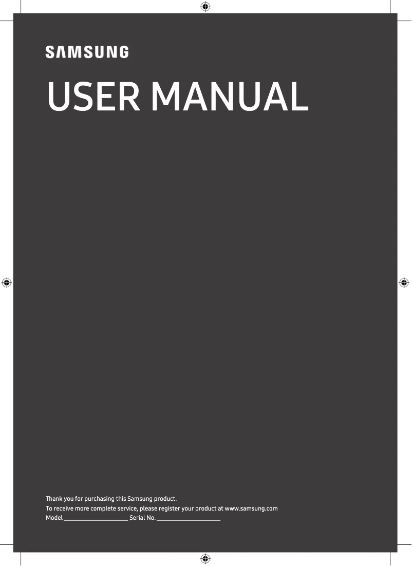 First page image of the manual for UE65AU7022