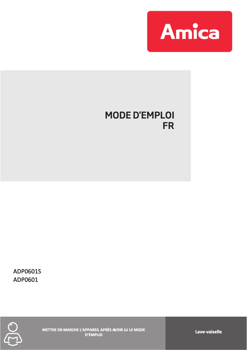 First page image of the manual for ADP0601S