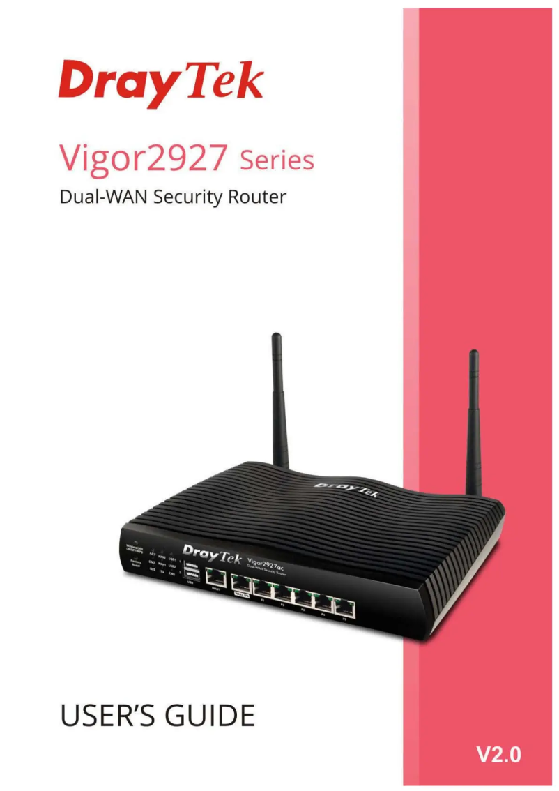 Page 1 of the manual Quick Start Guide Draytek Vigor 2927Lac