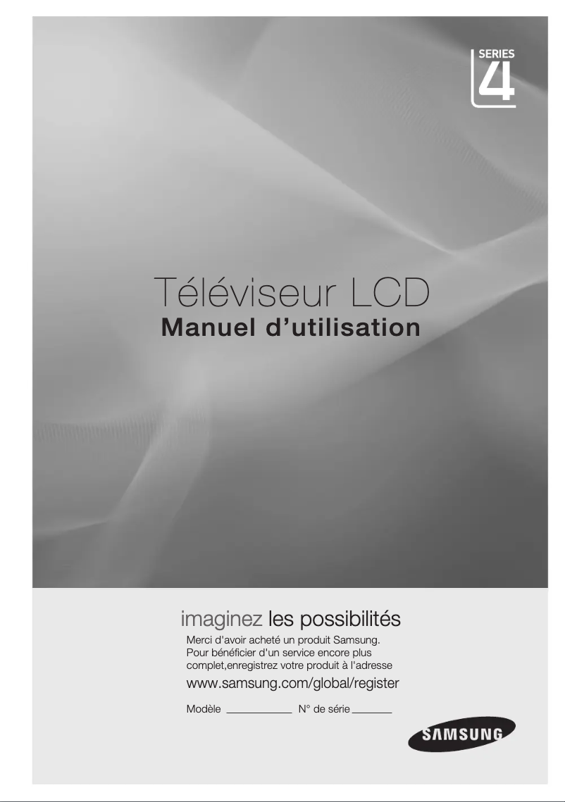 First page image of the manual for LA22C450E1