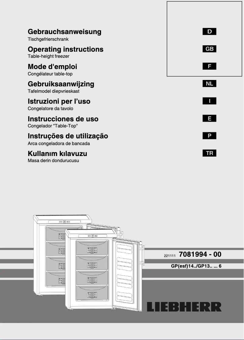 First page image of the manual for GP 1486 Premium