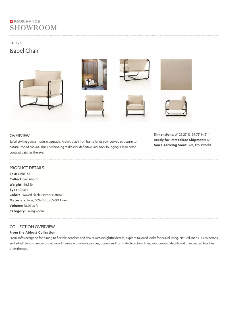 Page 1 of the manual User Manual Four Hands CABT-65