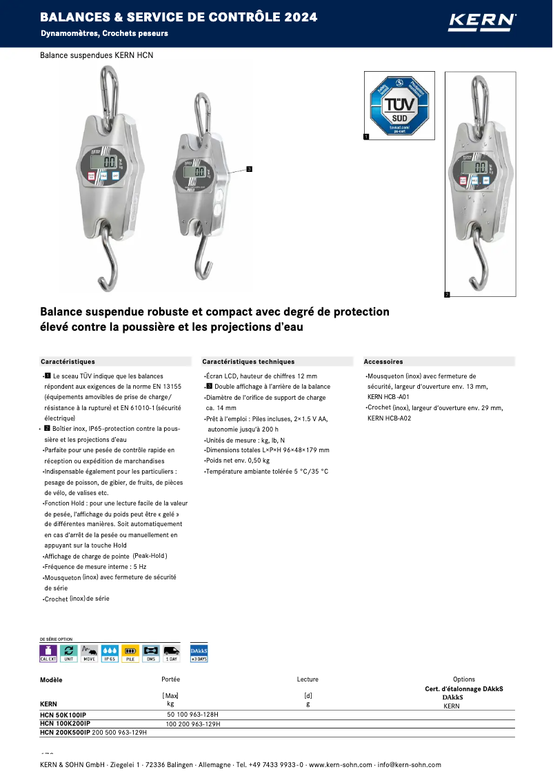 Page 1 of the manual Brochure Kern HCN 50K100IP