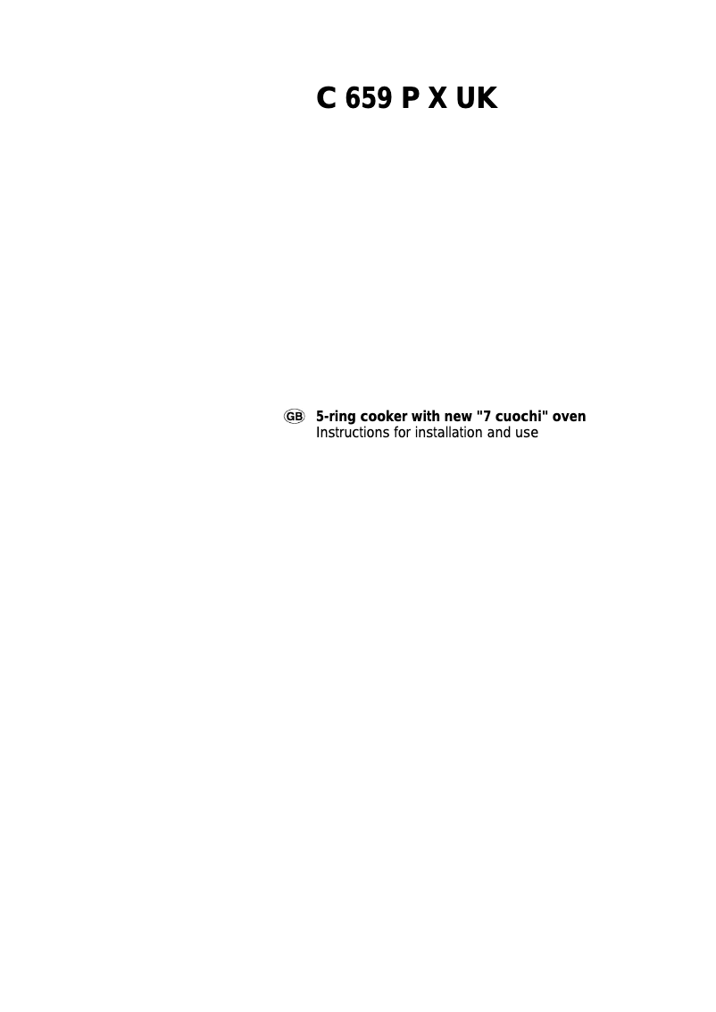 First page image of the manual for C659PXUK