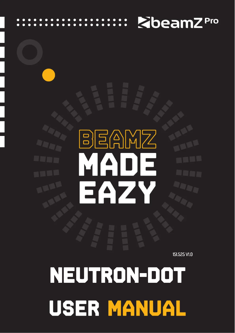 Page 1 of the manual User Manual BeamZ NEUTRON-DOT