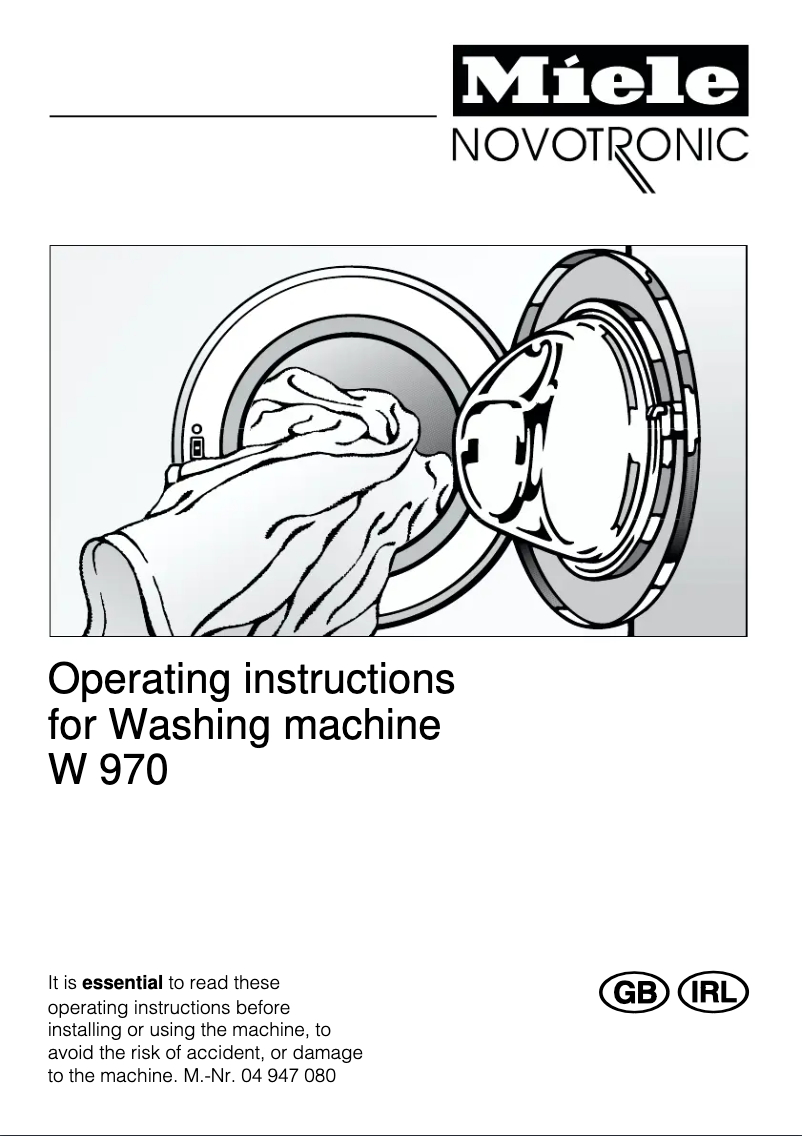 First page image of the manual for W 970