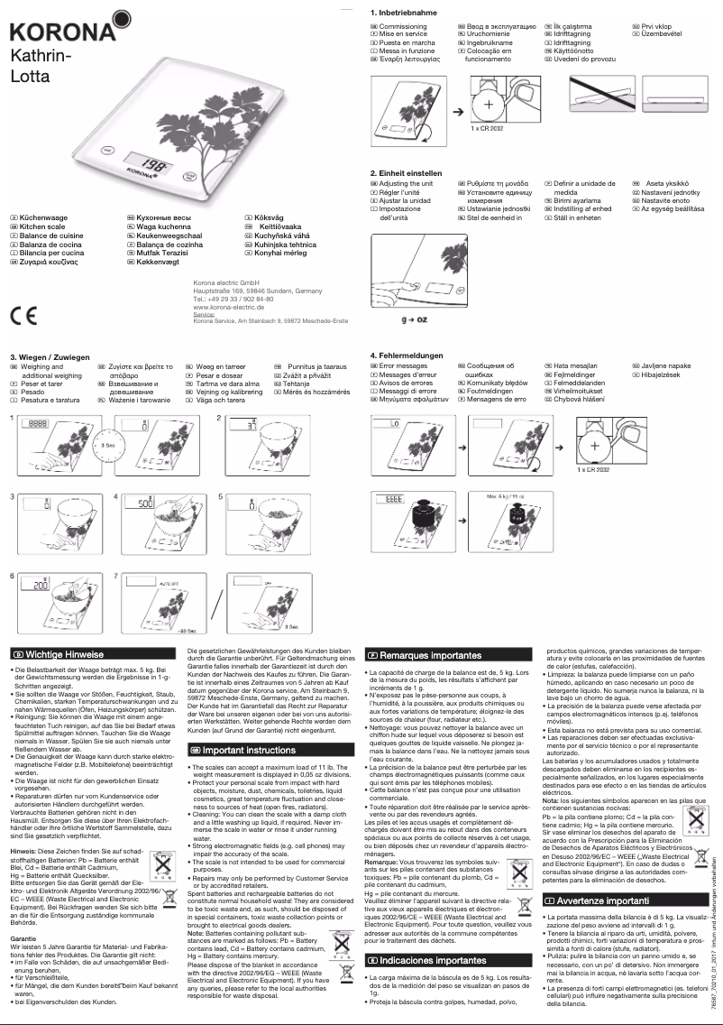 Image de la première page du manuel de l'appareil Lotta 70210