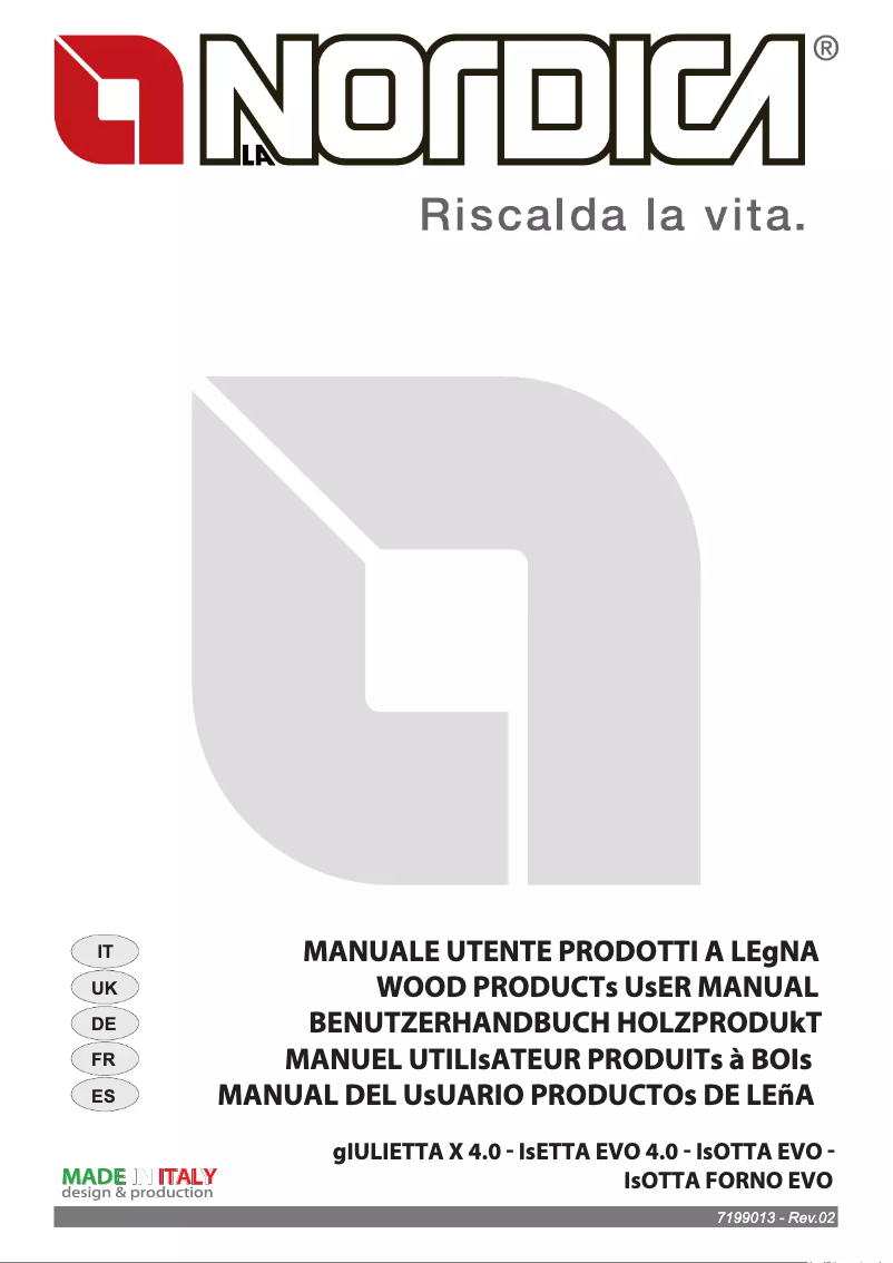 Page 1 of the manual User Manual La Nordica Isotta Evo