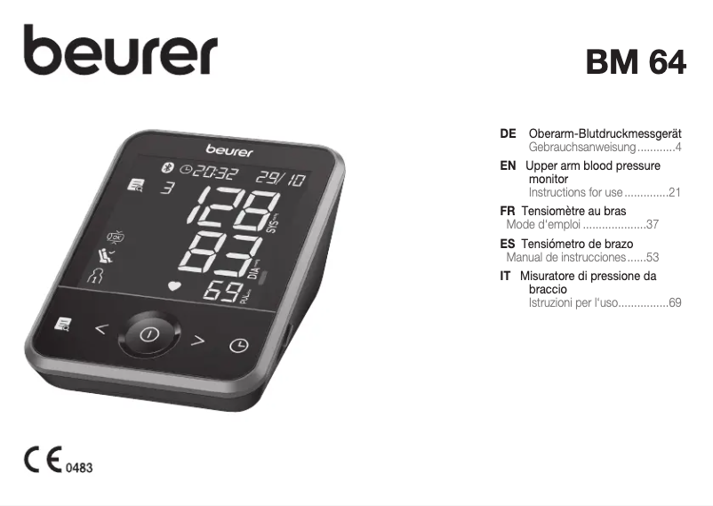 Page 1 of the manual User Manual Beurer BM 64