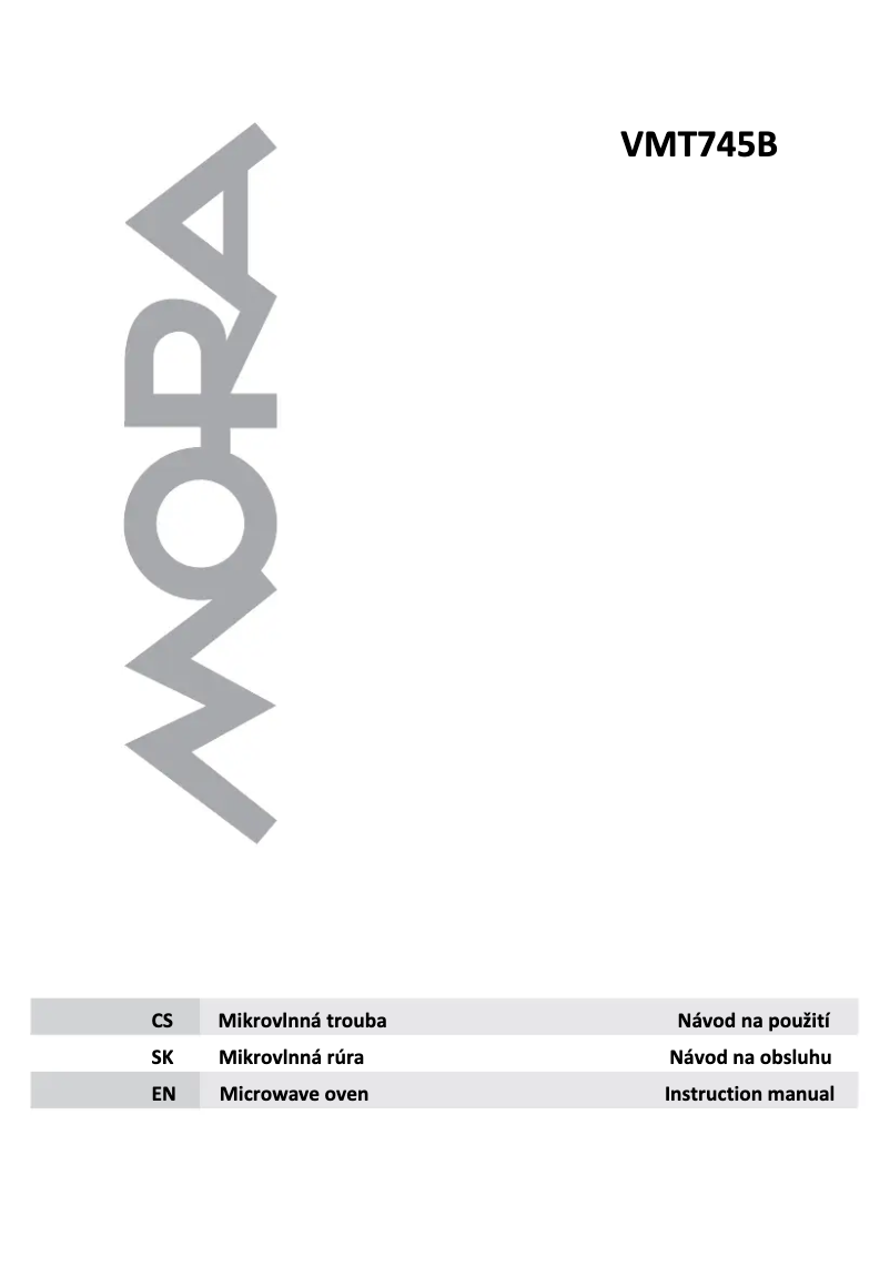 Page 1 of the manual User Manual Mora VMT 745 B