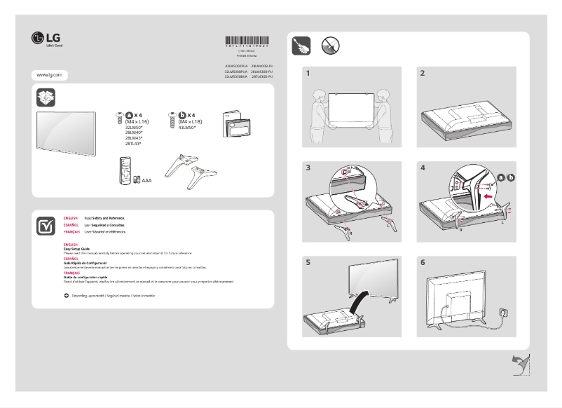 First page image of the manual for 28LM400B