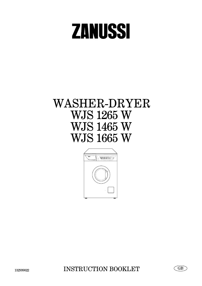 Page 1 of the manual User Manual Zanussi WJS1465W