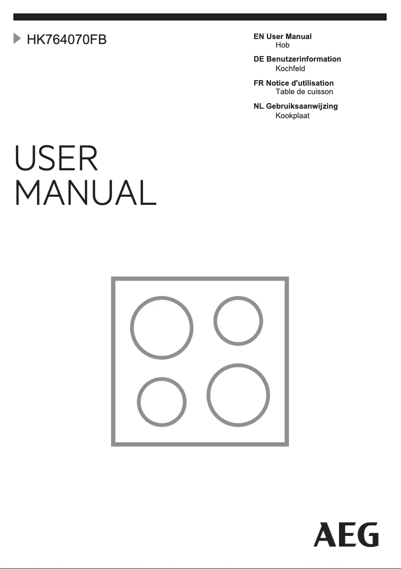 First page image of the manual for HK764070FB