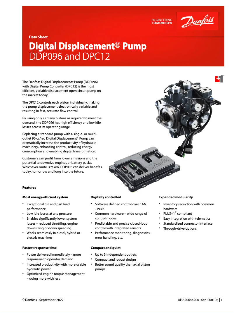 First page image of the manual for DDP096