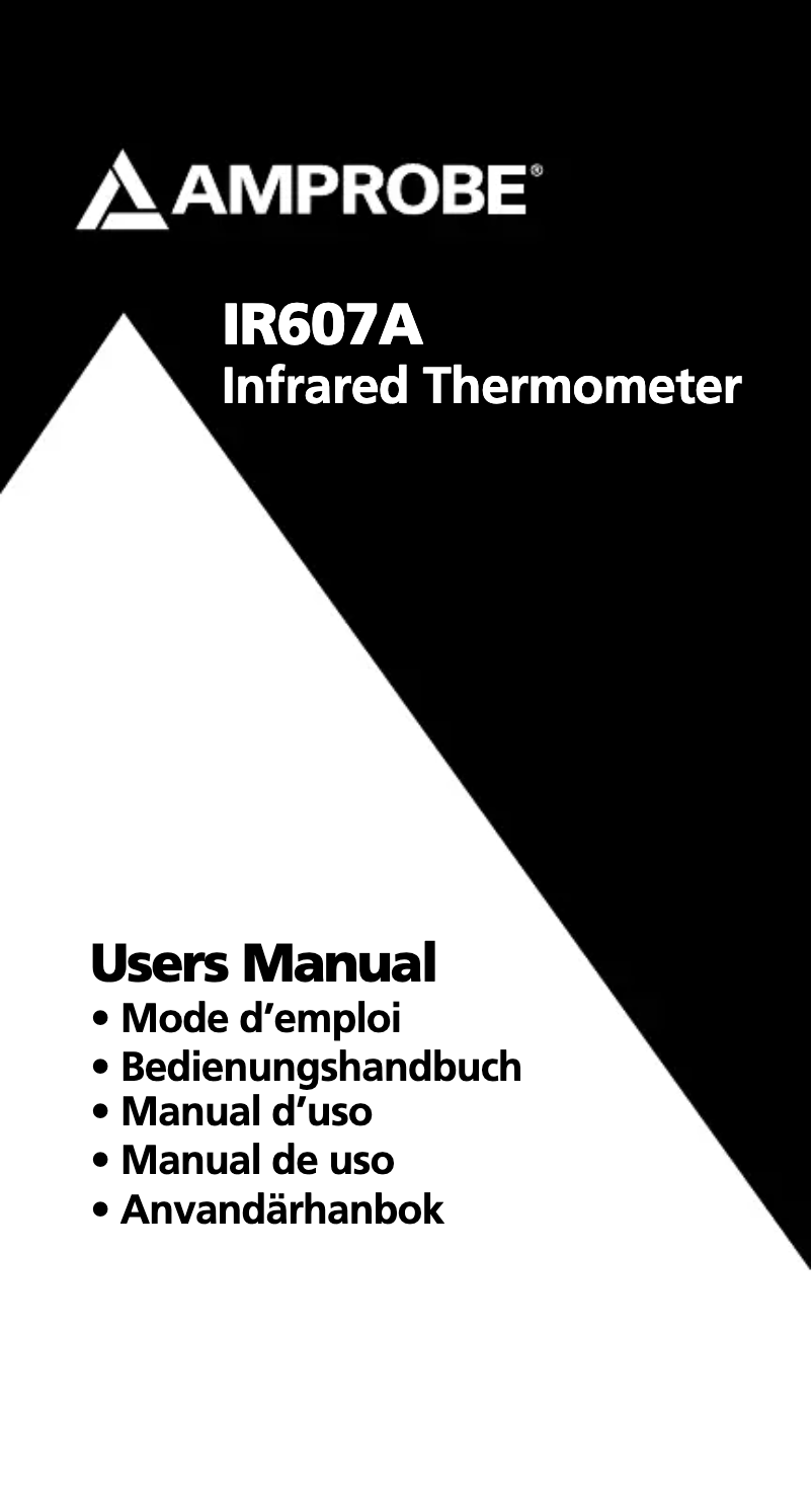 Page 1 of the manual User Manual Amprobe IR607A