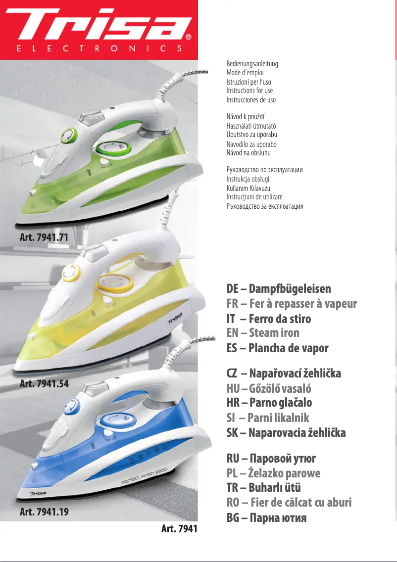 Page 1 of the manual User Manual Trisa Perfect Finish 2200