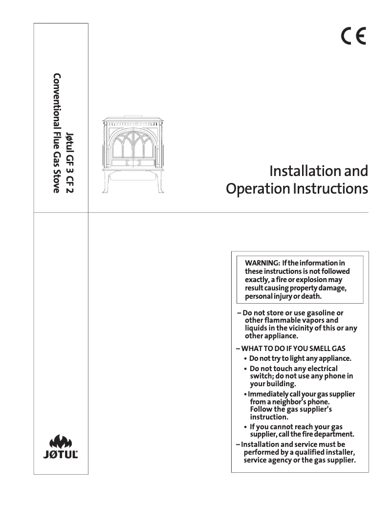 First page image of the manual for GF 3