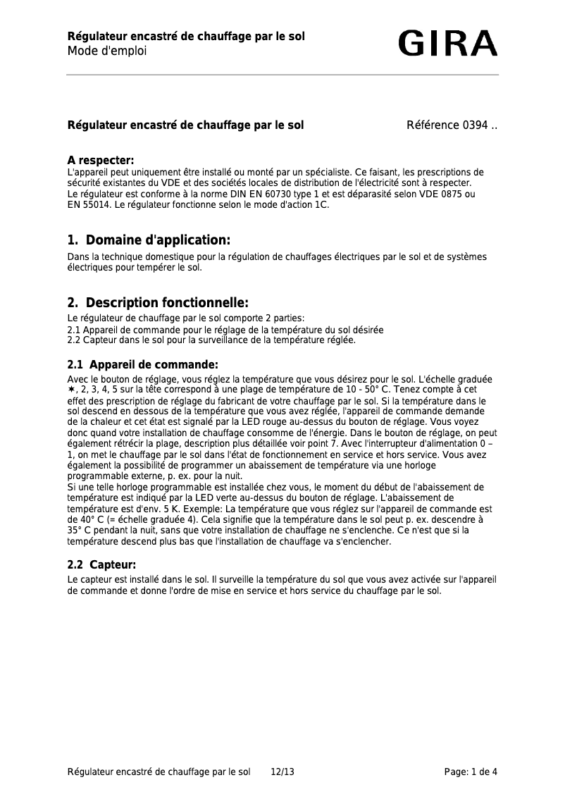 First page image of the manual for 0394