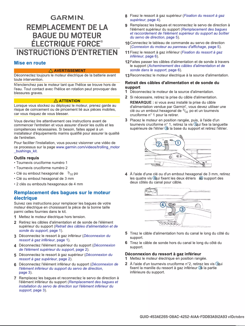 Page 1 of the manual Instruction Manual Garmin Force Trolling Motor Freshwater 57