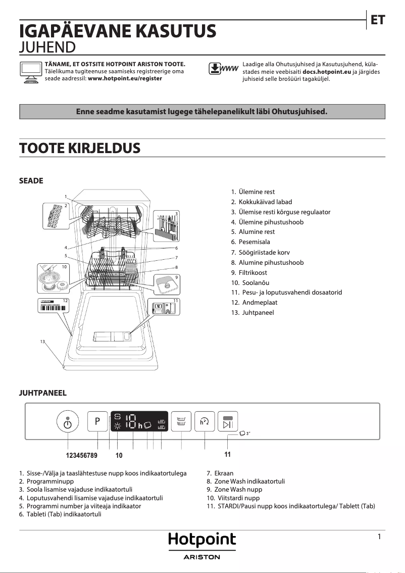 First page image of the manual for HSIC 3T127 C