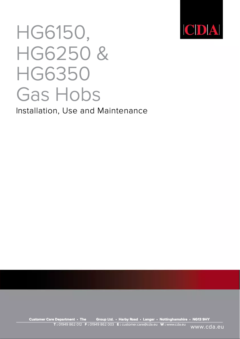 Page 1 of the manual User Manual CDA HG6350LSS
