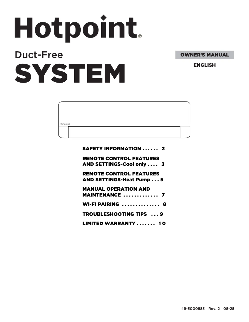 Page 1 of the manual Installation Guide Hotpoint HW12HN2DAA