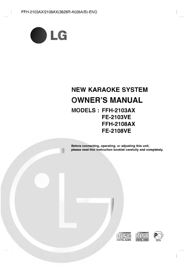 First page image of the manual for FFH-2108AX