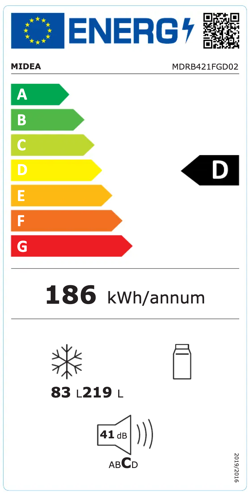 First page image of the manual for MDRB421FGD02
