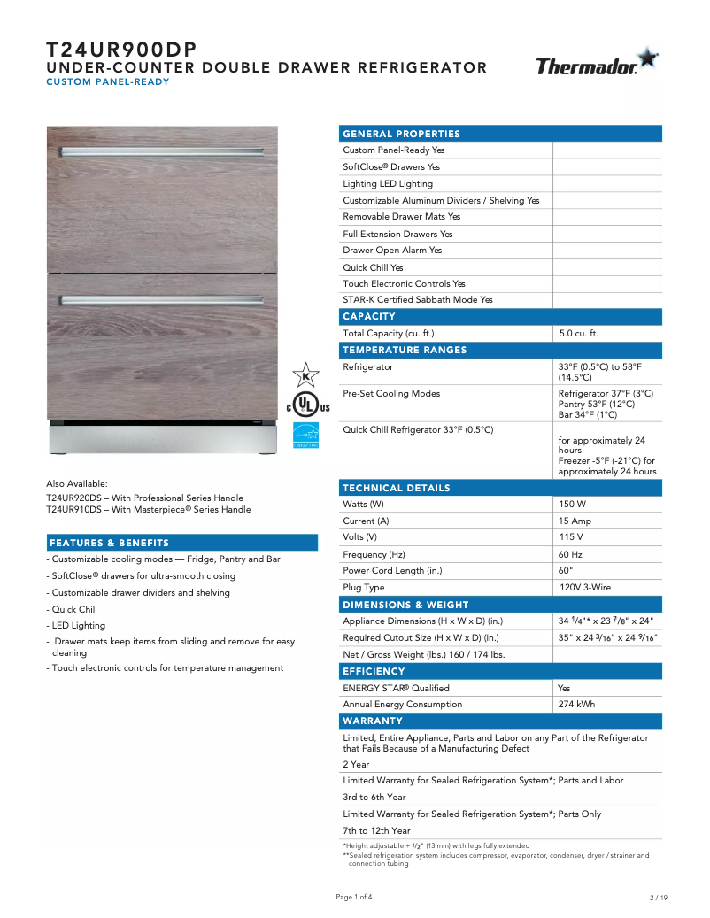 First page image of the manual for T24UR900DP