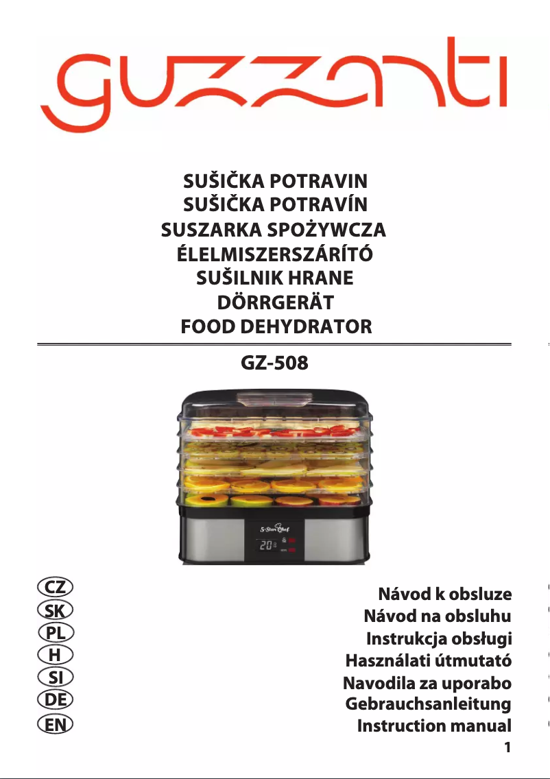 Page 1 of the manual User Manual Guzzanti GZ-508