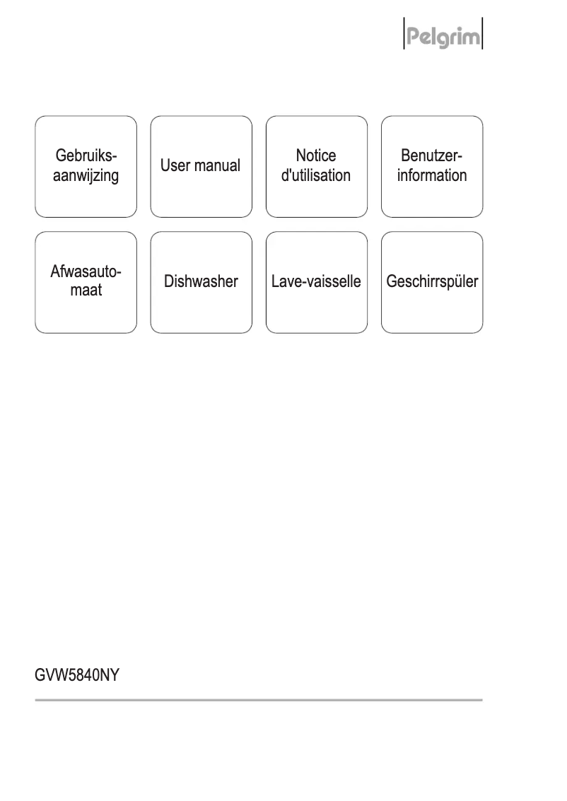 Page 1 of the manual User Manual Pelgrim GVW5840NY